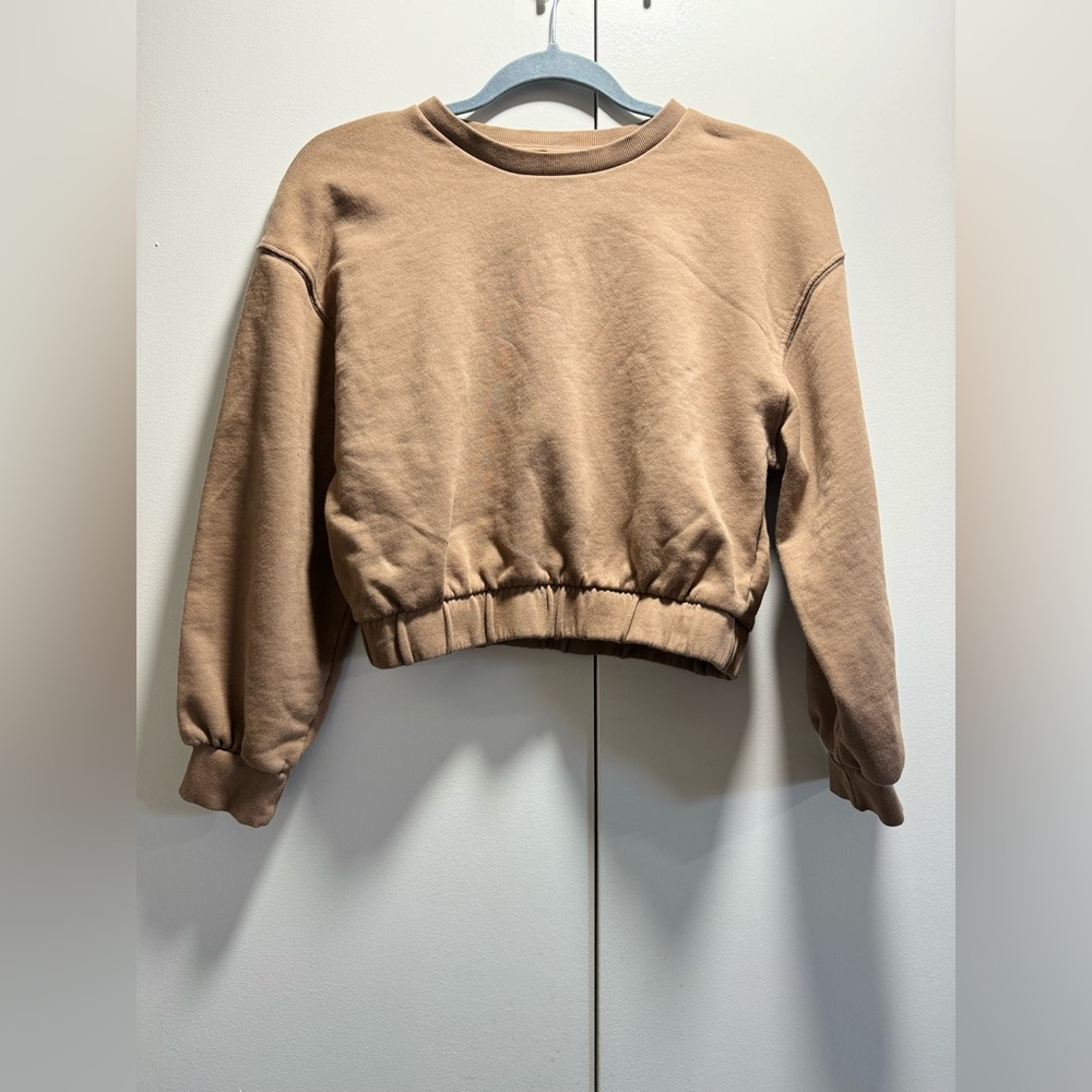 Zara Cropped Crew Sweatshirt - Picture 1 of 4
